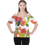 Fruits, Drip, Fruit, Paint, Spring Cutout Shoulder T-Shirt