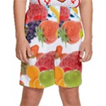 Fruits, Drip, Fruit, Paint, Spring Kids  Basketball Shorts