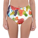 Fruits, Drip, Fruit, Paint, Spring Reversible High-Waist Bikini Bottoms