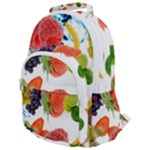 Fruits, Drip, Fruit, Paint, Spring Rounded Multi Pocket Backpack