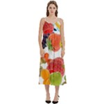 Fruits, Drip, Fruit, Paint, Spring Casual Spaghetti Strap Midi Dress