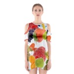 Fruits, Drip, Fruit, Paint, Spring Shoulder Cutout One Piece Dress