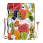 Fruits, Drip, Fruit, Paint, Spring Drawstring Bag (Large)