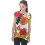 Fruits, Drip, Fruit, Paint, Spring Cap Sleeve High Low Top