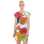 Fruits, Drip, Fruit, Paint, Spring Cap Sleeve Bodycon Dress