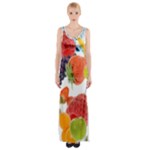 Fruits, Drip, Fruit, Paint, Spring Thigh Split Maxi Dress