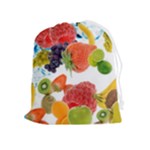 Fruits, Drip, Fruit, Paint, Spring Drawstring Pouch (XL)