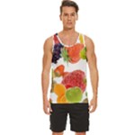 Fruits, Drip, Fruit, Paint, Spring Men s Wide Collar Tank Top