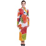 Fruits, Drip, Fruit, Paint, Spring Turtleneck Maxi Dress