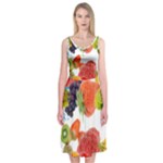 Fruits, Drip, Fruit, Paint, Spring Midi Sleeveless Dress