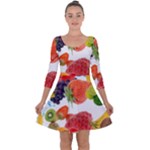 Fruits, Drip, Fruit, Paint, Spring Quarter Sleeve Skater Dress