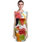 Fruits, Drip, Fruit, Paint, Spring Classic Sleeveless Midi Dress