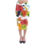 Fruits, Drip, Fruit, Paint, Spring Midi Pencil Skirt