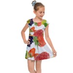 Fruits, Drip, Fruit, Paint, Spring Kids  Cap Sleeve Dress