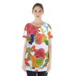 Fruits, Drip, Fruit, Paint, Spring Skirt Hem Sports Top