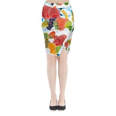 Fruits, Drip, Fruit, Paint, Spring Midi Wrap Pencil Skirt from ArtsNow.com