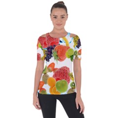 Shoulder Cut Out Short Sleeve Top 