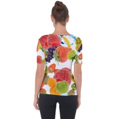 Shoulder Cut Out Short Sleeve Top 