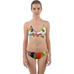 Fruits, Drip, Fruit, Paint, Spring Wrap Around Bikini Set