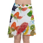 Fruits, Drip, Fruit, Paint, Spring Chiffon Wrap Front Skirt