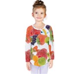 Fruits, Drip, Fruit, Paint, Spring Kids  Long Sleeve T-Shirt