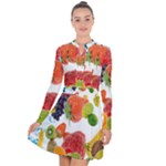 Fruits, Drip, Fruit, Paint, Spring Long Sleeve Panel Dress