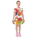 Kids  Short Sleeve Velvet Dress 