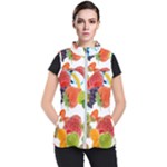 Fruits, Drip, Fruit, Paint, Spring Women s Puffer Vest