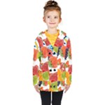 Fruits, Drip, Fruit, Paint, Spring Kids  Double Breasted Button Coat