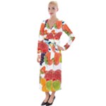 Fruits, Drip, Fruit, Paint, Spring Velvet Maxi Wrap Dress