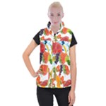 Fruits, Drip, Fruit, Paint, Spring Women s Button Up Vest