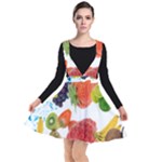 Fruits, Drip, Fruit, Paint, Spring Plunge Pinafore Dress