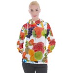 Fruits, Drip, Fruit, Paint, Spring Women s Hooded Pullover