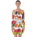 Fruits, Drip, Fruit, Paint, Spring Off Shoulder Top with Skirt Set