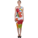 Fruits, Drip, Fruit, Paint, Spring Sleeveless Pencil Dress