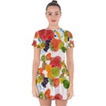 Fruits, Drip, Fruit, Paint, Spring Drop Hem Mini Chiffon Dress