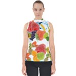 Fruits, Drip, Fruit, Paint, Spring Mock Neck Shell Top