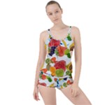 Fruits, Drip, Fruit, Paint, Spring Boyleg Tankini Set 