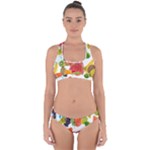 Fruits, Drip, Fruit, Paint, Spring Cross Back Hipster Bikini Set