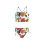 Fruits, Drip, Fruit, Paint, Spring Girls  Tankini Swimsuit