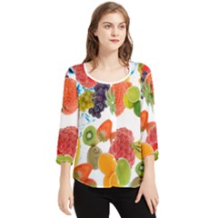 Chiffon Quarter Sleeve Blouse 