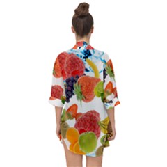 Open Front Chiffon Kimono 