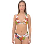 Fruits, Drip, Fruit, Paint, Spring Double Strap Halter Bikini Set