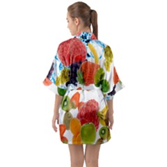 Half Sleeve Satin Kimono  