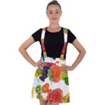 Fruits, Drip, Fruit, Paint, Spring Velvet Suspender Skater Skirt