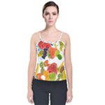 Fruits, Drip, Fruit, Paint, Spring Velvet Spaghetti Strap Top