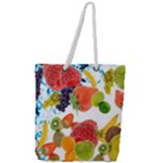 Fruits, Drip, Fruit, Paint, Spring Full Print Rope Handle Tote (Large)