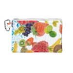 Fruits, Drip, Fruit, Paint, Spring Canvas Cosmetic Bag (Medium)