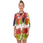 Fruits, Drip, Fruit, Paint, Spring Half Sleeve Chiffon Kimono