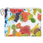 Fruits, Drip, Fruit, Paint, Spring Canvas Cosmetic Bag (XXL)